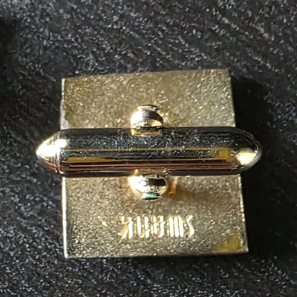 Vintage SWANK Mid Century Twisted Reed Gold Tone Cufflinks Condition As Shown